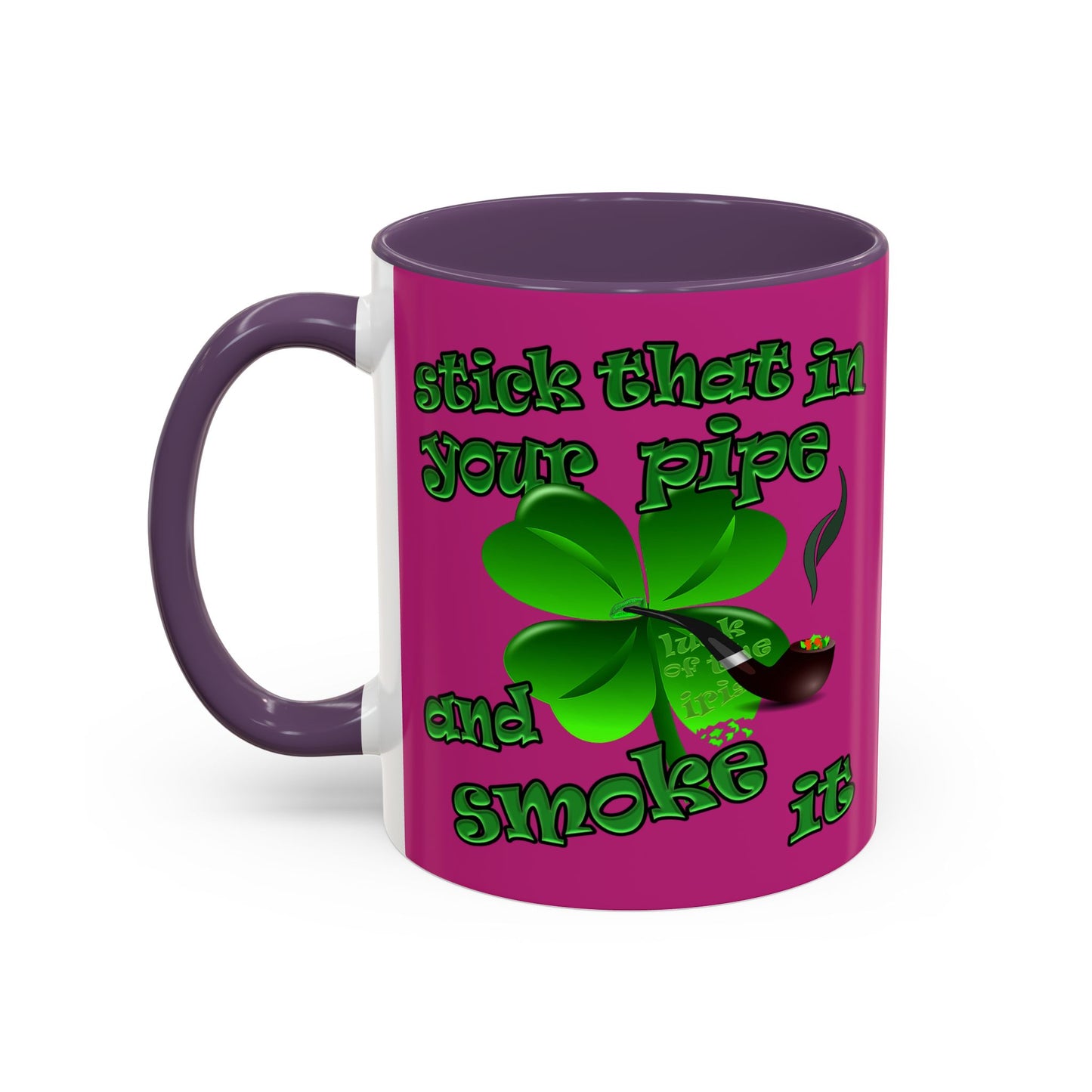 celtics logo - Accent Mug (pink)