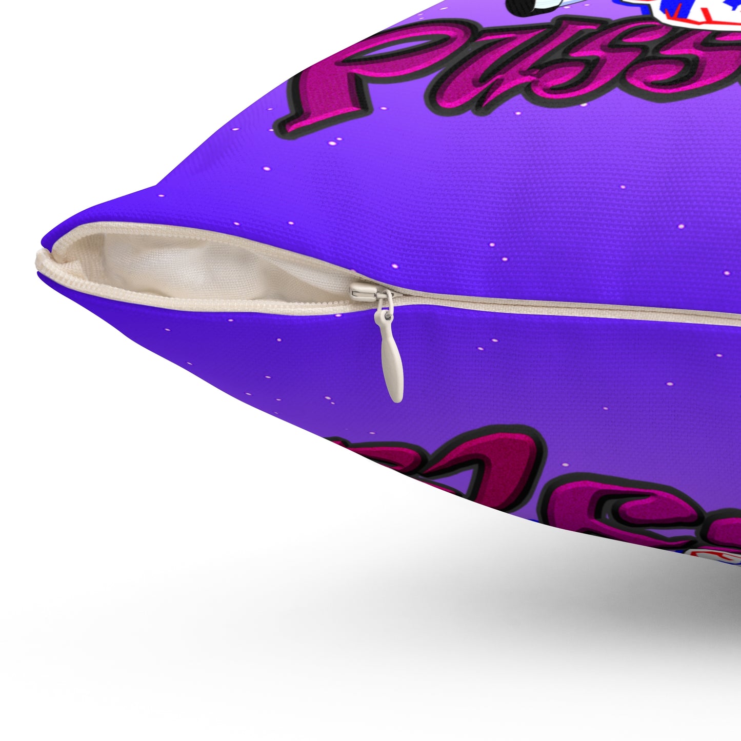 tag that - Spun Polyester Square Pillow - (purple-pink wave)