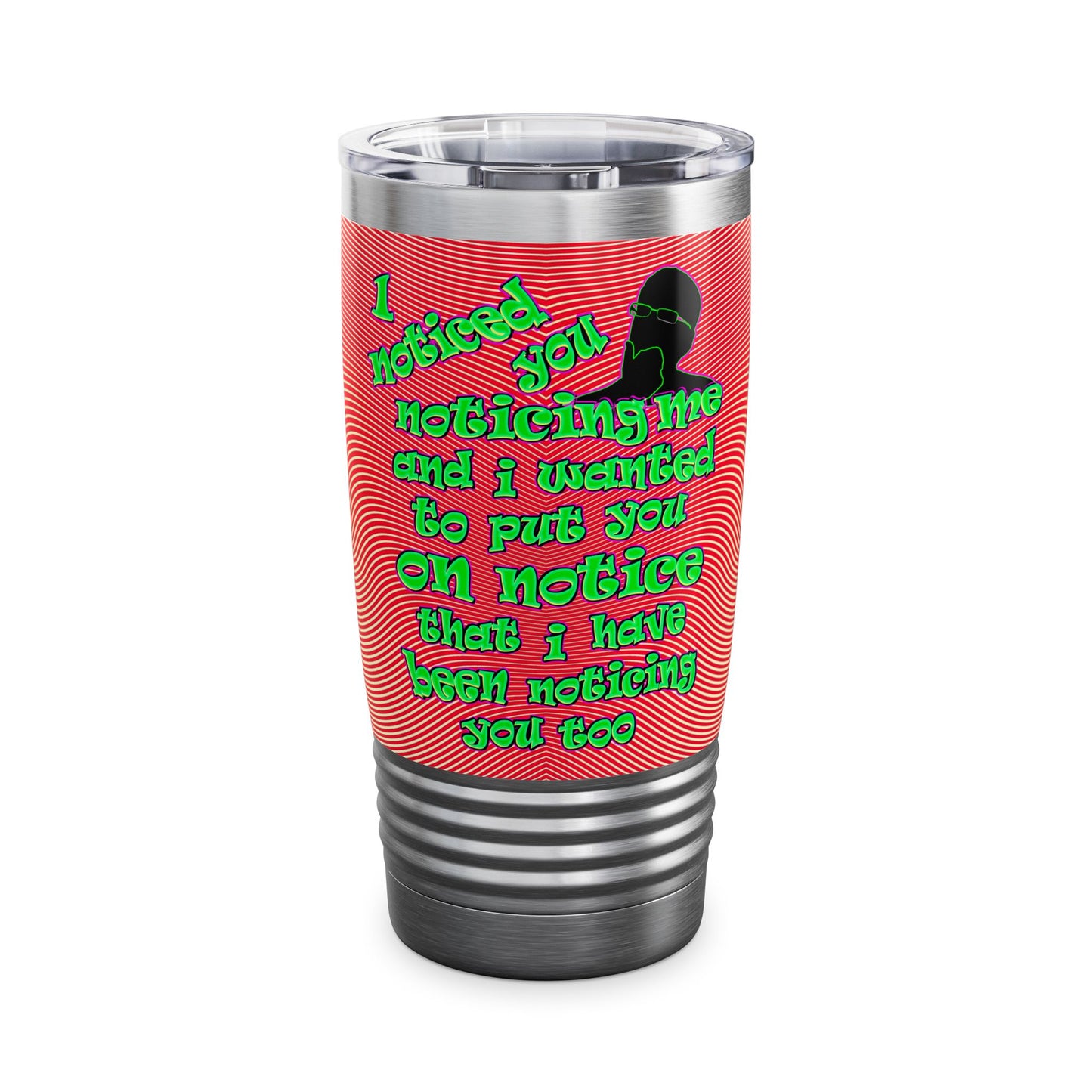 noticed you noticing - Ringneck Tumbler, 20oz (yellow-orange wave)