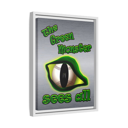 green monster - framed canvas art (brushed nickel)