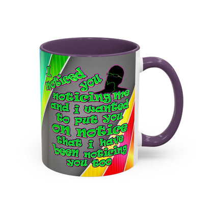 noticed you noticing - Accent Mug (rainbow split)