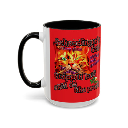 schrodinger's cat - Accent Mug (red)