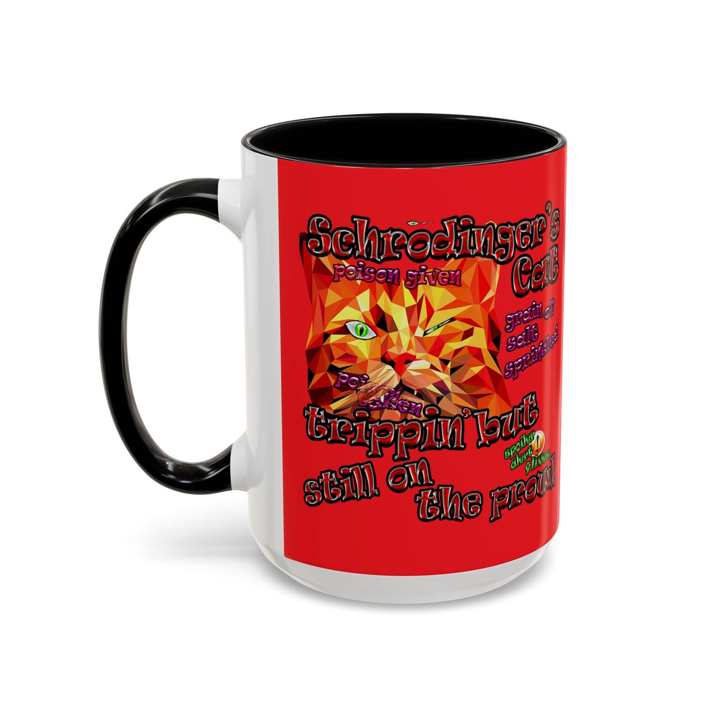 schrodinger's cat - Accent Mug (red)