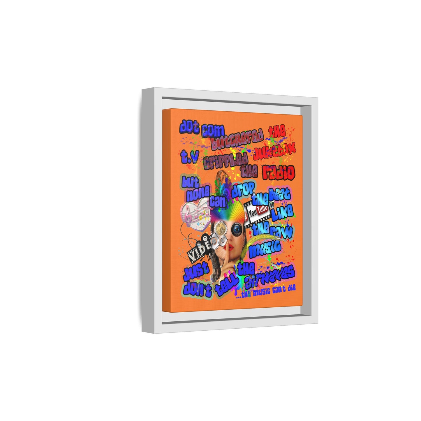 drop the beat - framed canvas art (crusta)