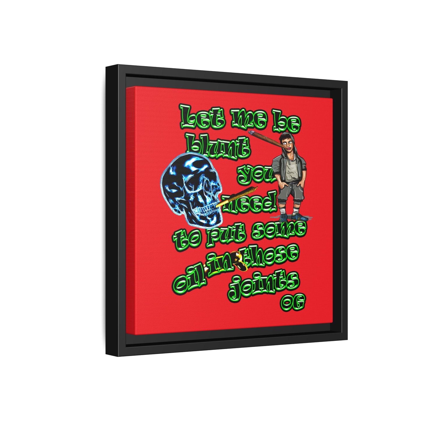 og - framed canvas art (red)