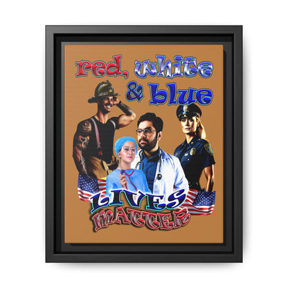 rw&b lives matter - framed canvas art (light brown)