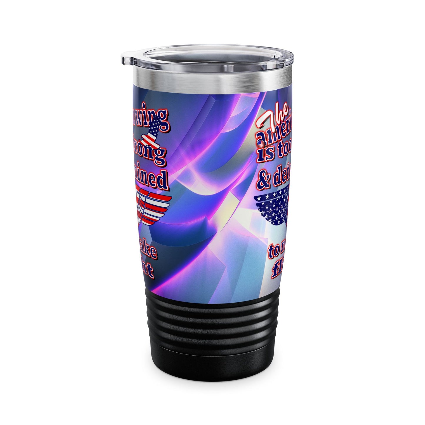 american wing - Ringneck Tumbler, 20oz (grey-pink wave)