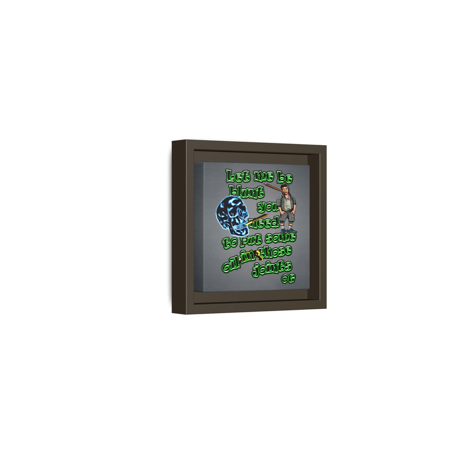og - framed canvas art (grey-light grey)