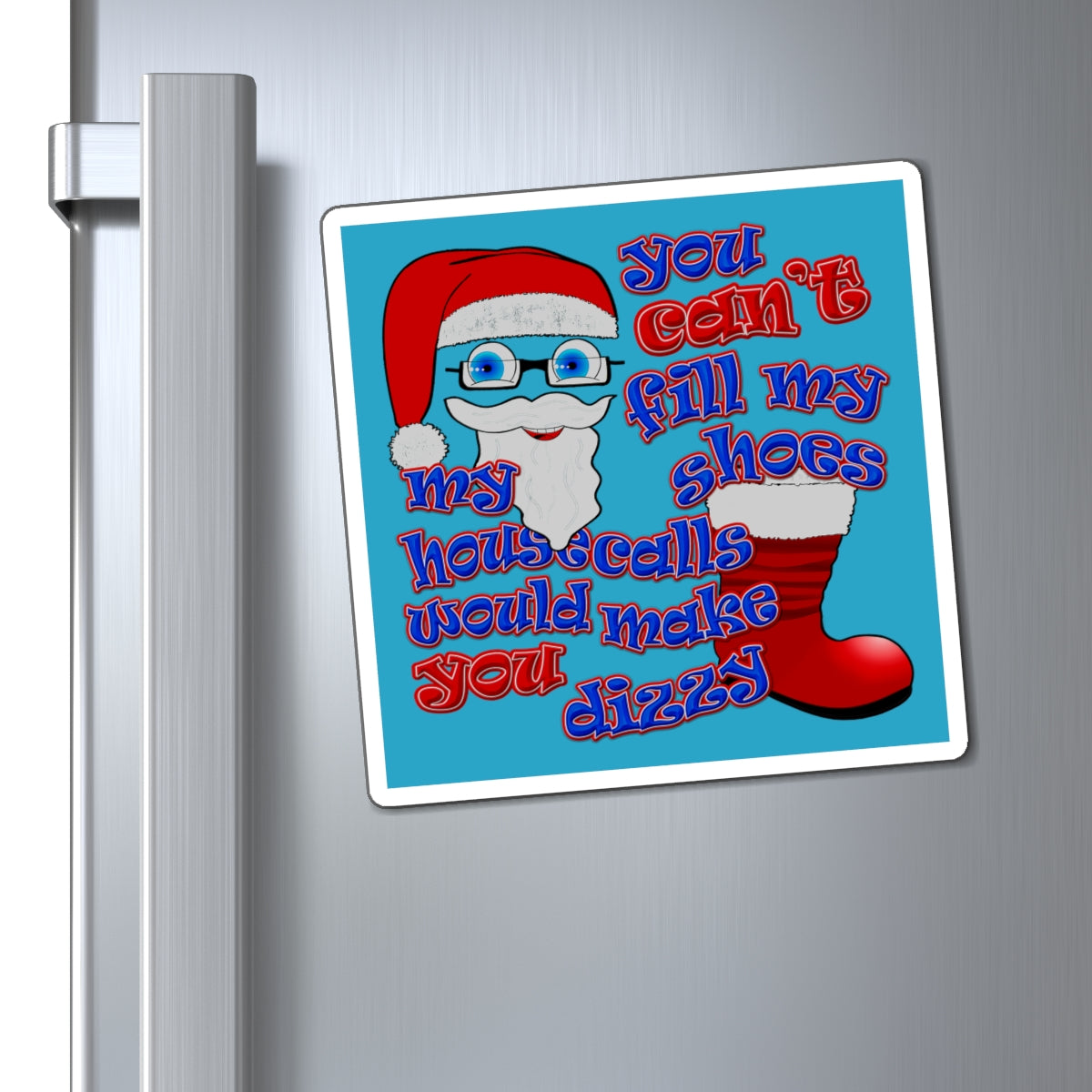 santa's shoes - Magnets - (turquoise)
