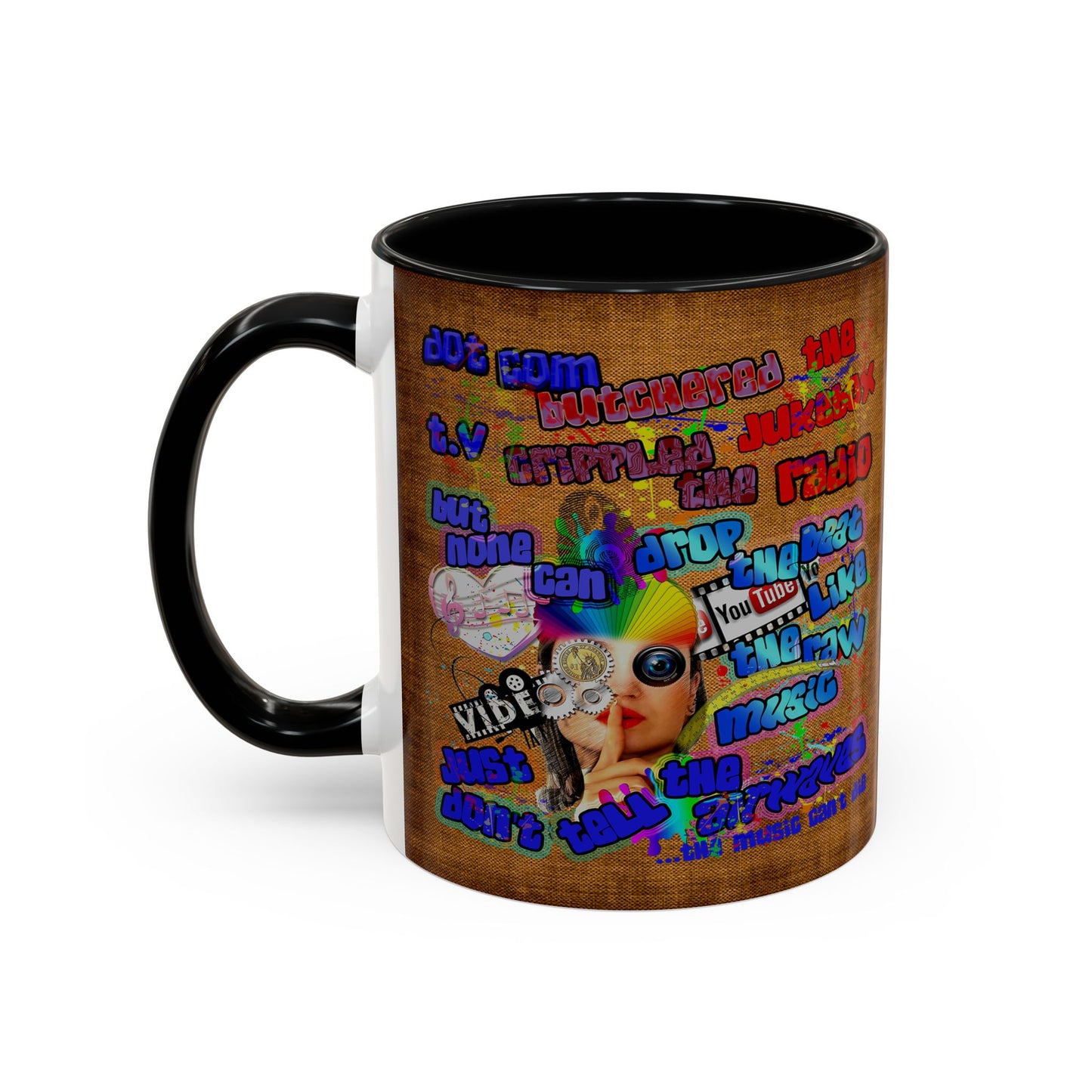 drop the beat - Accent Mug (brown papyrus)