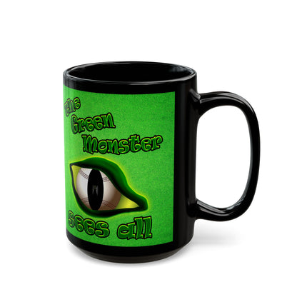 green monster - Black Mug (green turf)