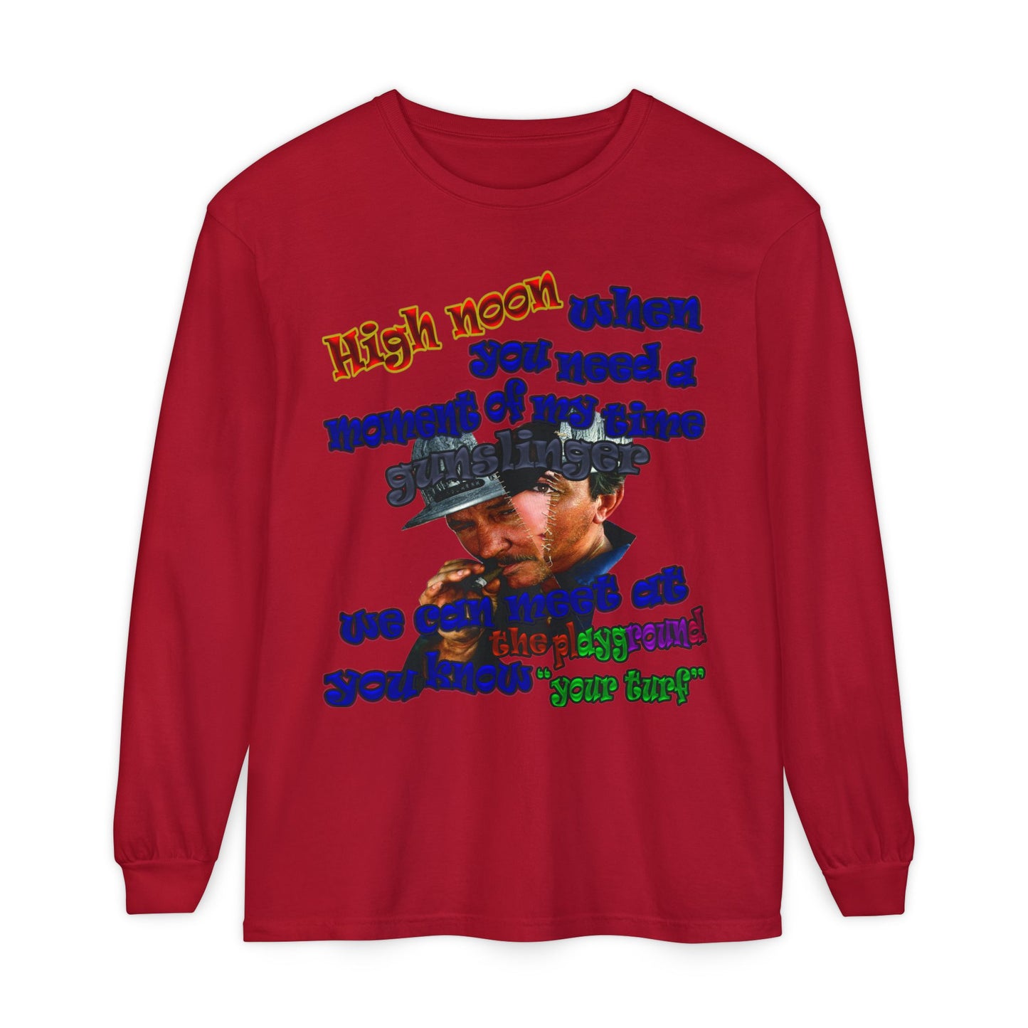 high noon - Unisex Garment-dyed Long Sleeve T-Shirt