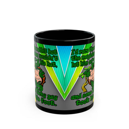turtle race - Black Mug (rainbow split)