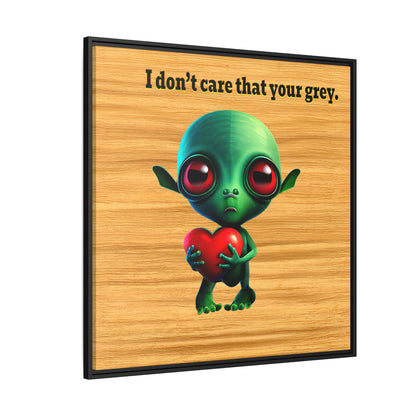 I don't care that your grey - framed canvas art (butterscotch wood finish)