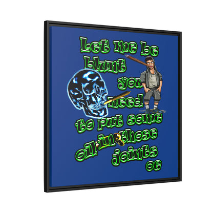 og - framed canvas art (dark blue)
