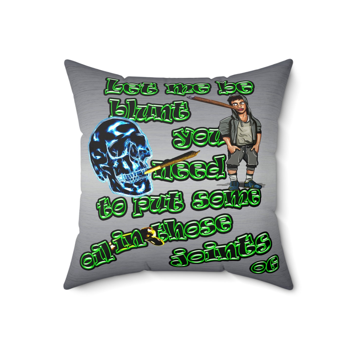 og - Faux Suede Square Pillow - (brushed nickel)