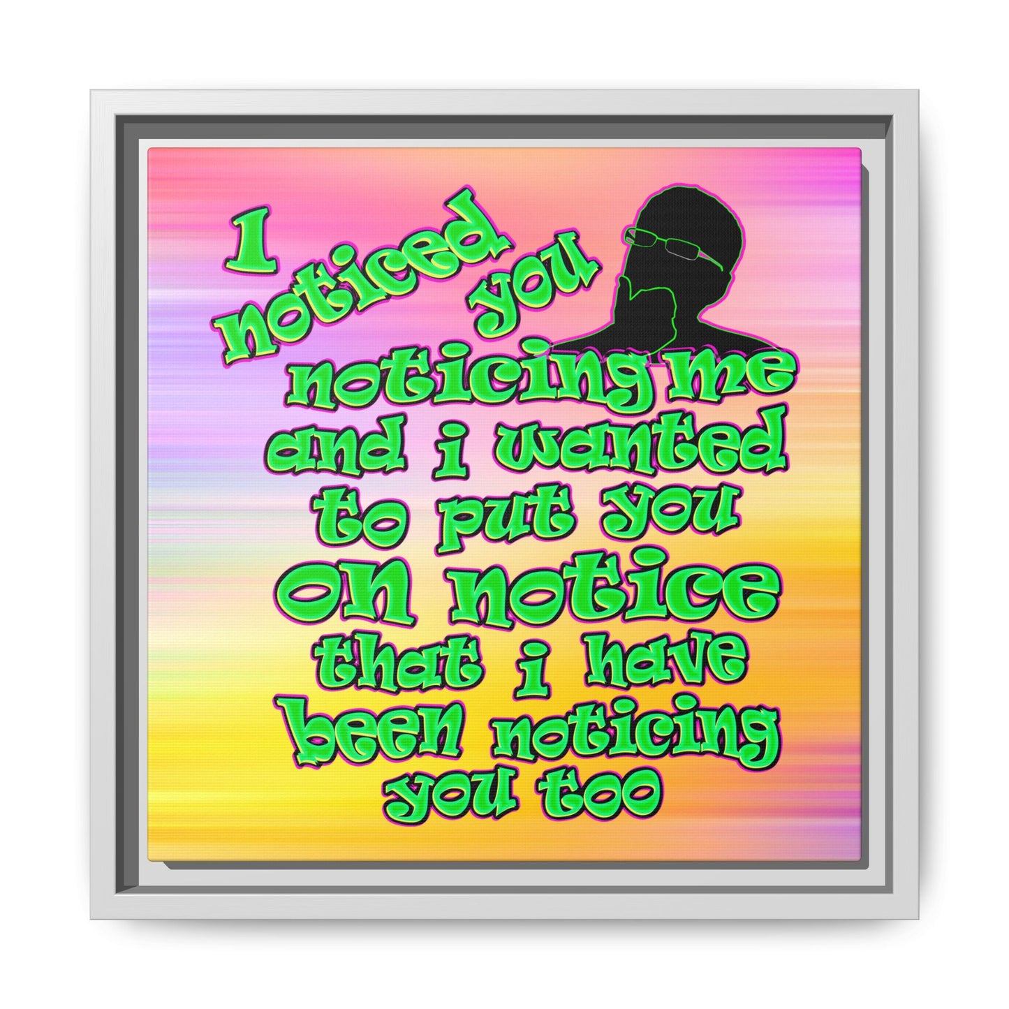noticed you noticing - framed canvas art (color blur)