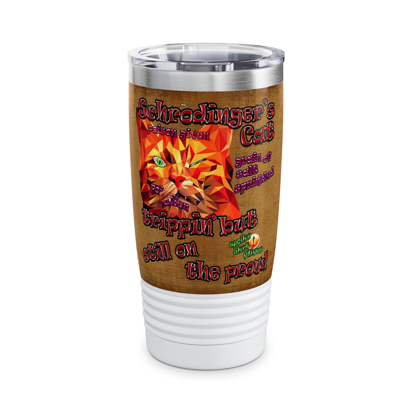 schrodinger's cat - Ringneck Tumbler, 20oz (brown papyrus)