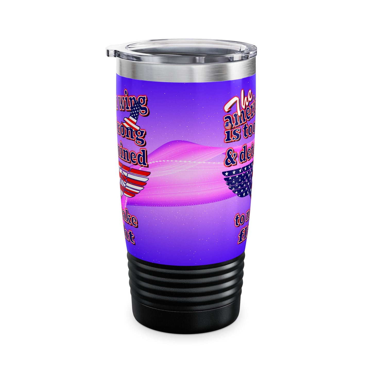 american wing - Ringneck Tumbler, 20oz (purple-pink wave)