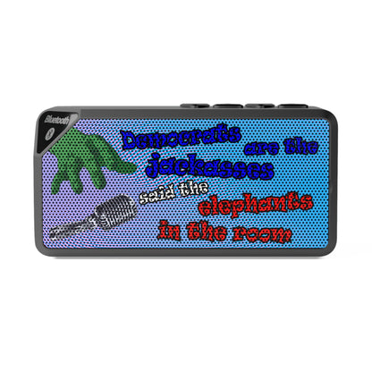 donkeys and elephants - Jabba Bluetooth Speaker (light blue-purple wave)