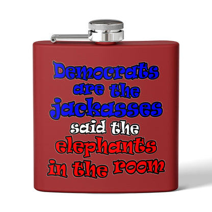 donkeys and elephants - Stainless Steel Flask