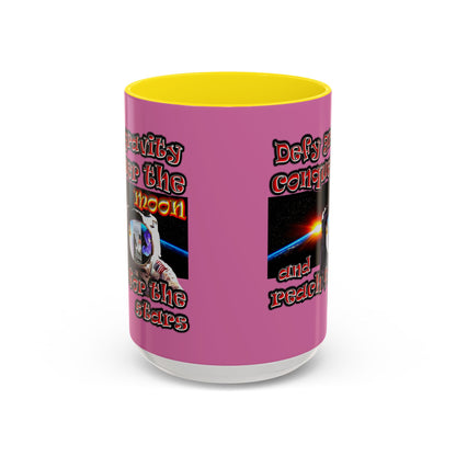 defy conquer reach - Accent Mug (light pink)