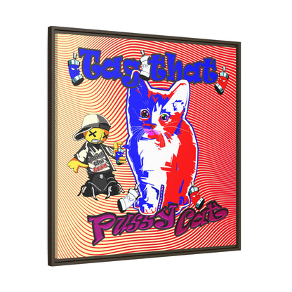 tag that - framed canvas art (yellow-orange wave)