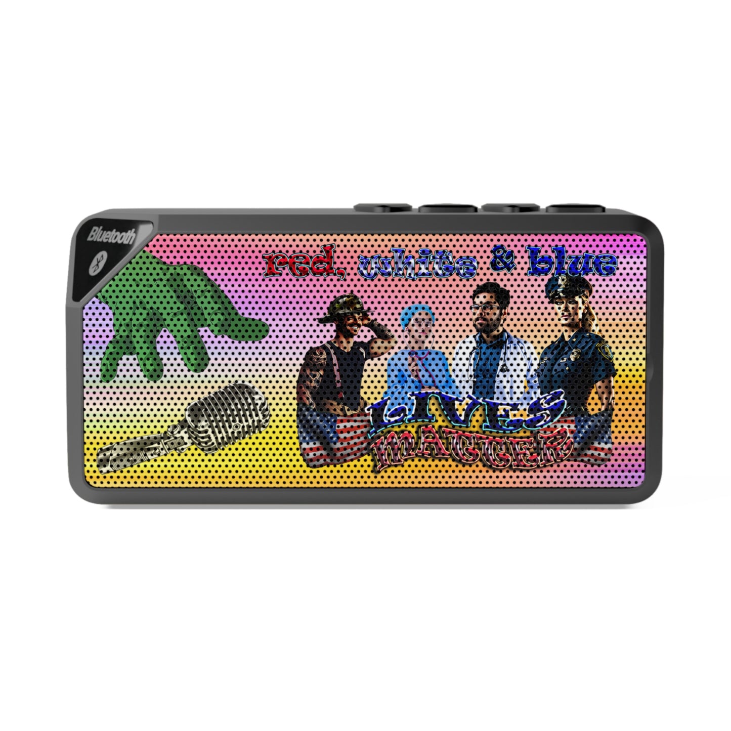 rw&b lives matter - Jabba Bluetooth Speaker (color blur)