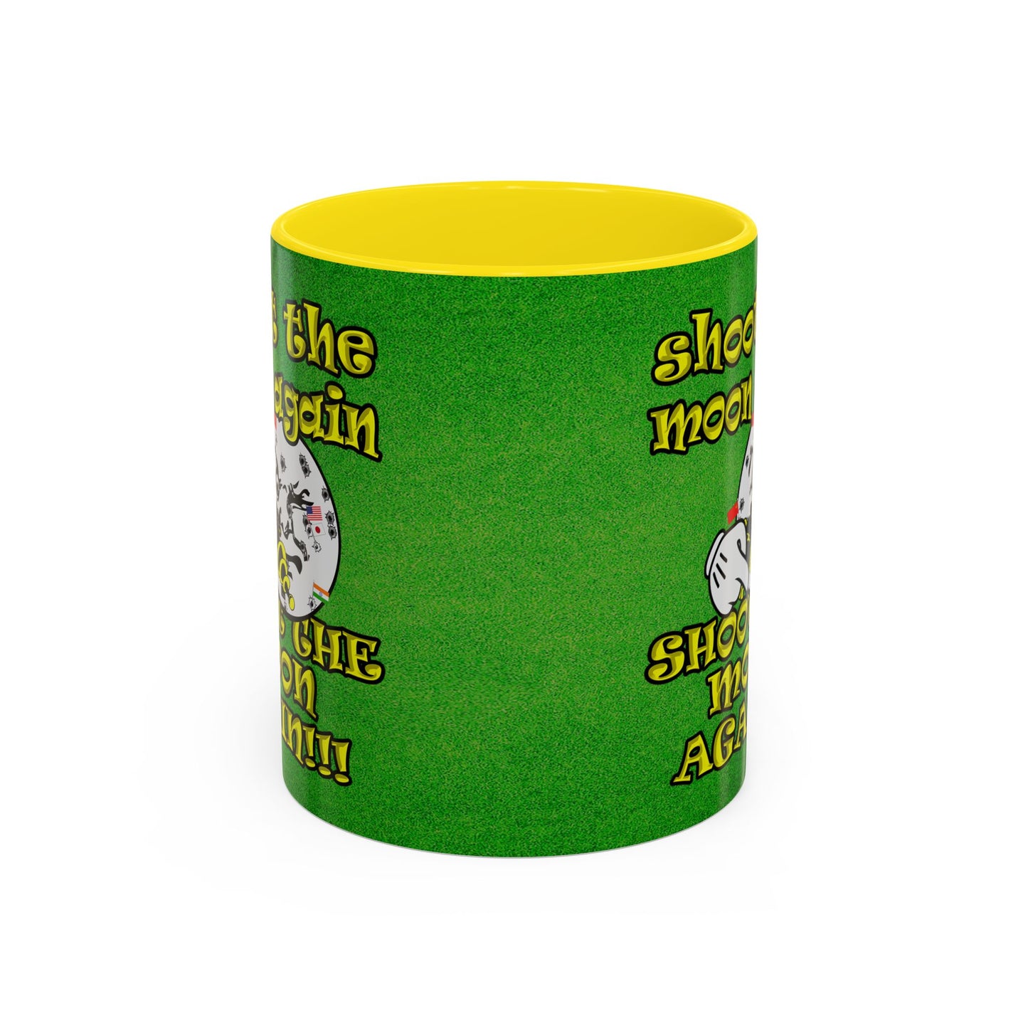 shoot the moon again - Accent Mug (green turf)