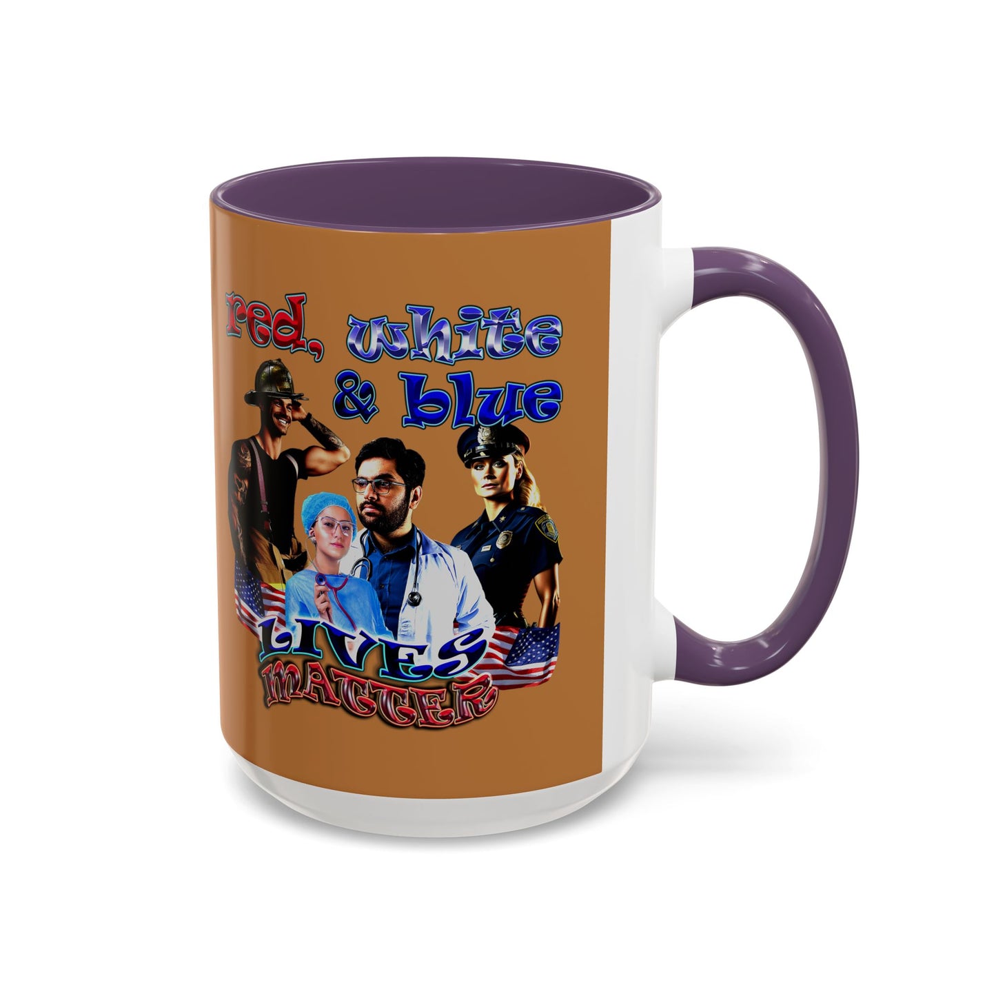 rw&b lives matter - Accent Mug (light brown)