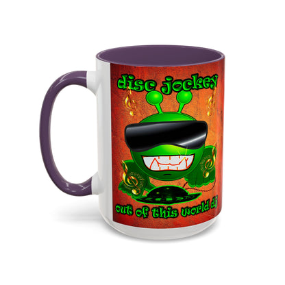 disc jockey - Accent Mug (burnt orange)