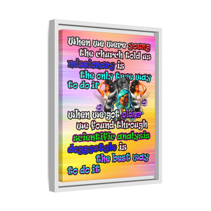 doggystyle - framed canvas art (color blur)