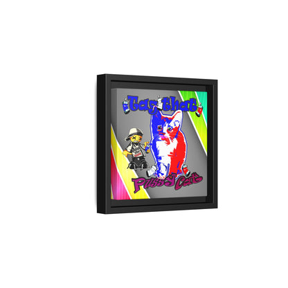 tag that - framed canvas art (rainbow split)