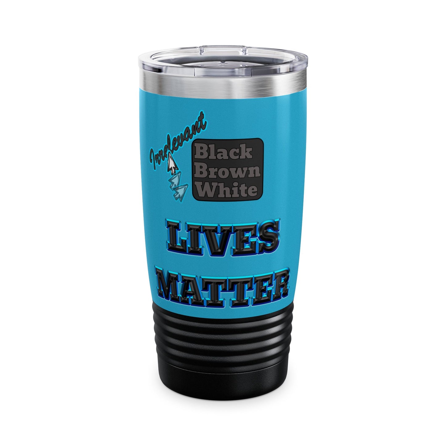 irrelevant - Ringneck Tumbler, 20oz (turquoise)