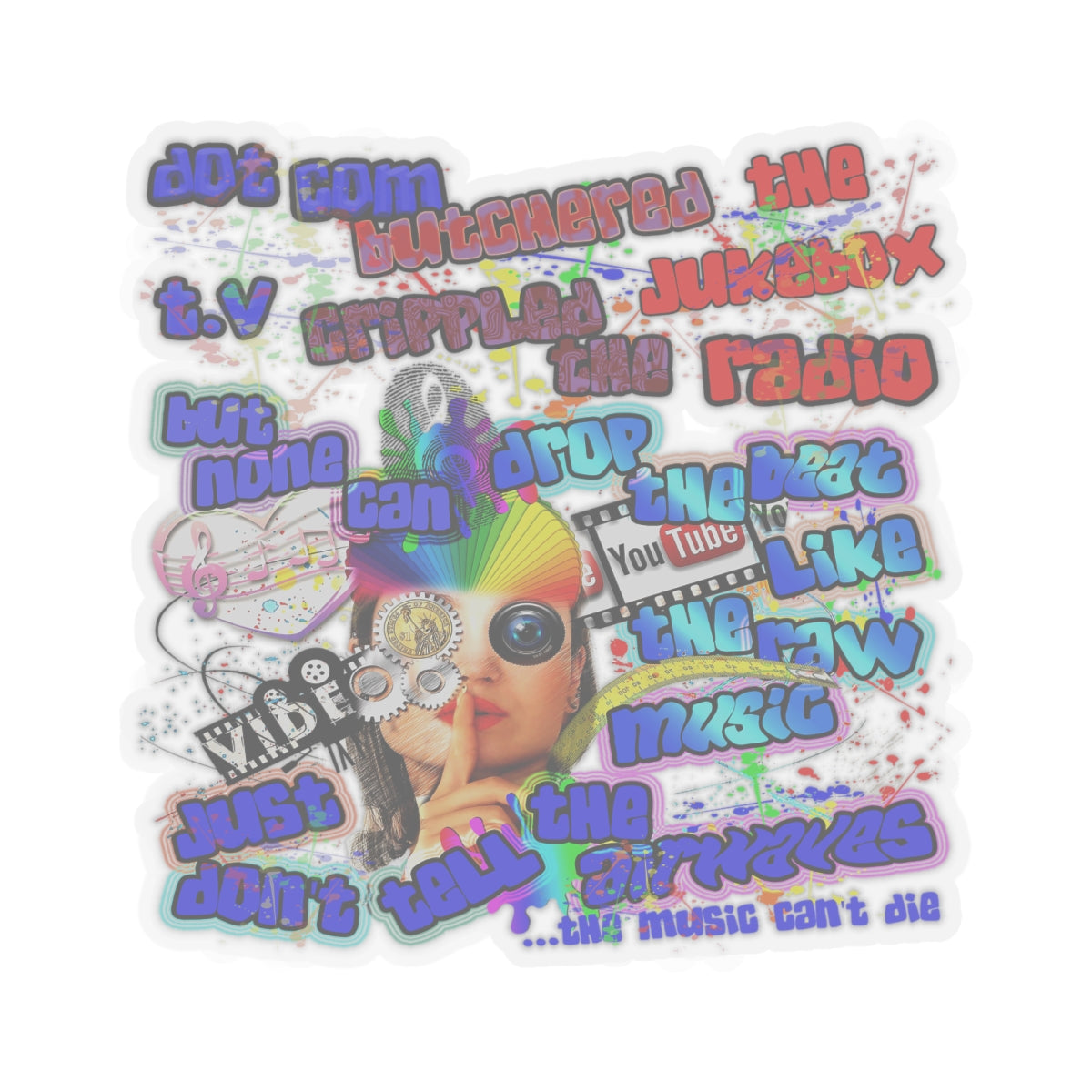 drop the beat - Kiss-Cut Stickers