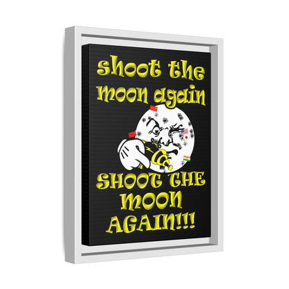 shoot the moon again - framed canvas art (black)