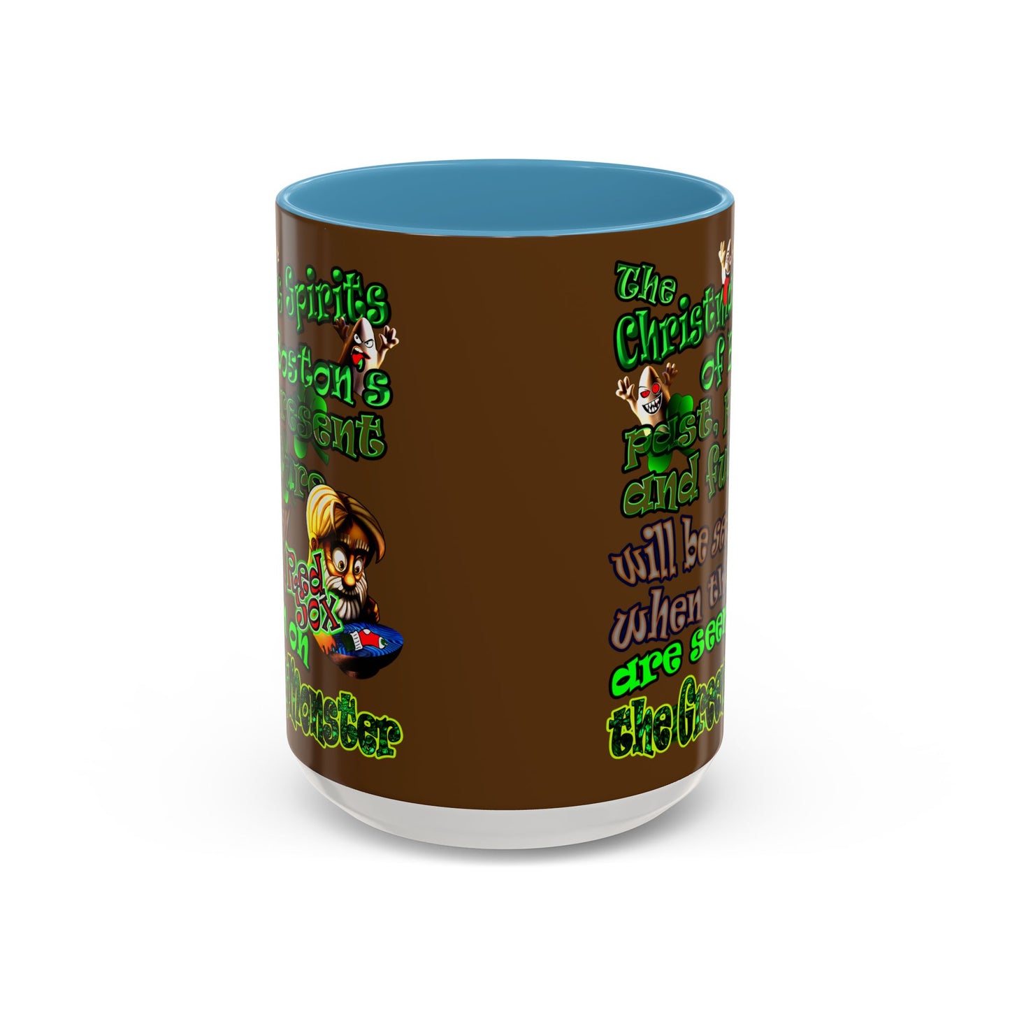 christmas spirits of boston - Accent Mug (brown)