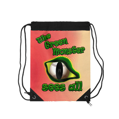 green monster - Drawstring Bag (yellow-orange wave)