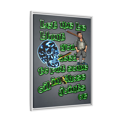 og - framed canvas art (grey-light grey)