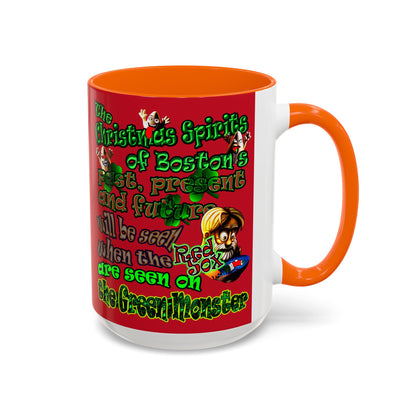 christmas spirits of boston - Accent Mug (dark red)