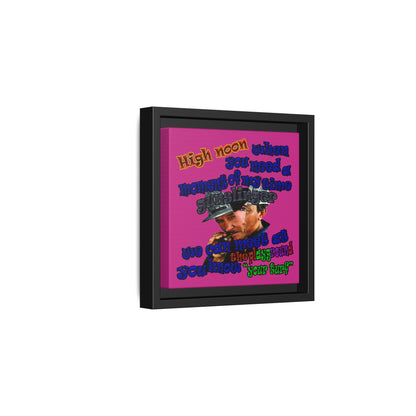 high noon - framed canvas art (pink)