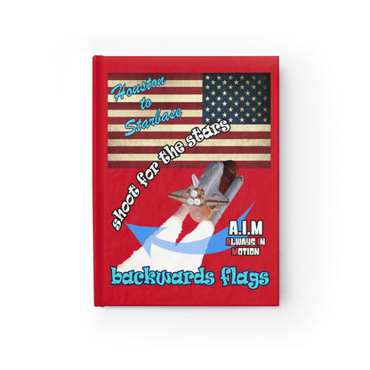 shoot for the stars - journal-lined (dark red)