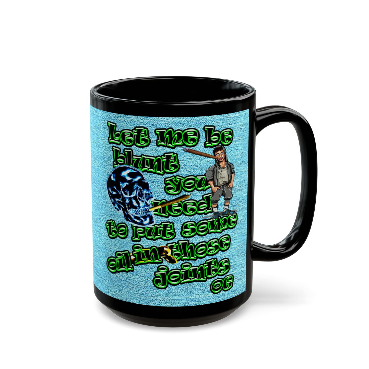 og - Black Mug (faded blue)