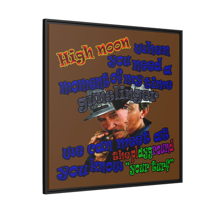 high noon - framed canvas art (brown)