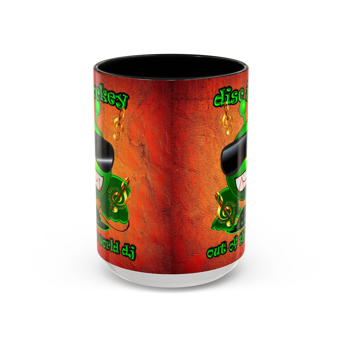 disc jockey - Accent Mug (burnt orange)