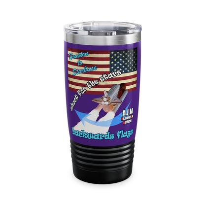 shoot for the stars - Ringneck Tumbler, 20oz (purple)
