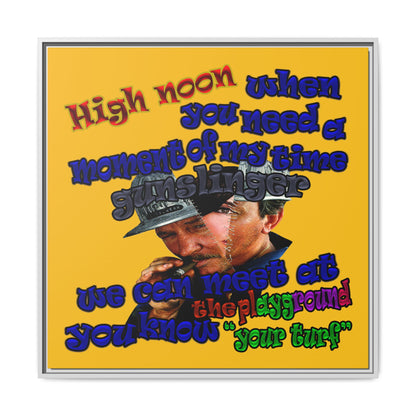 high noon - framed canvas art (yellow)