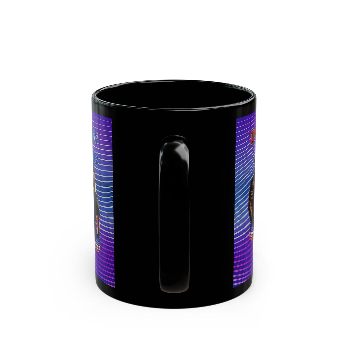 rw&b lives matter - Black Mug (purple wave)