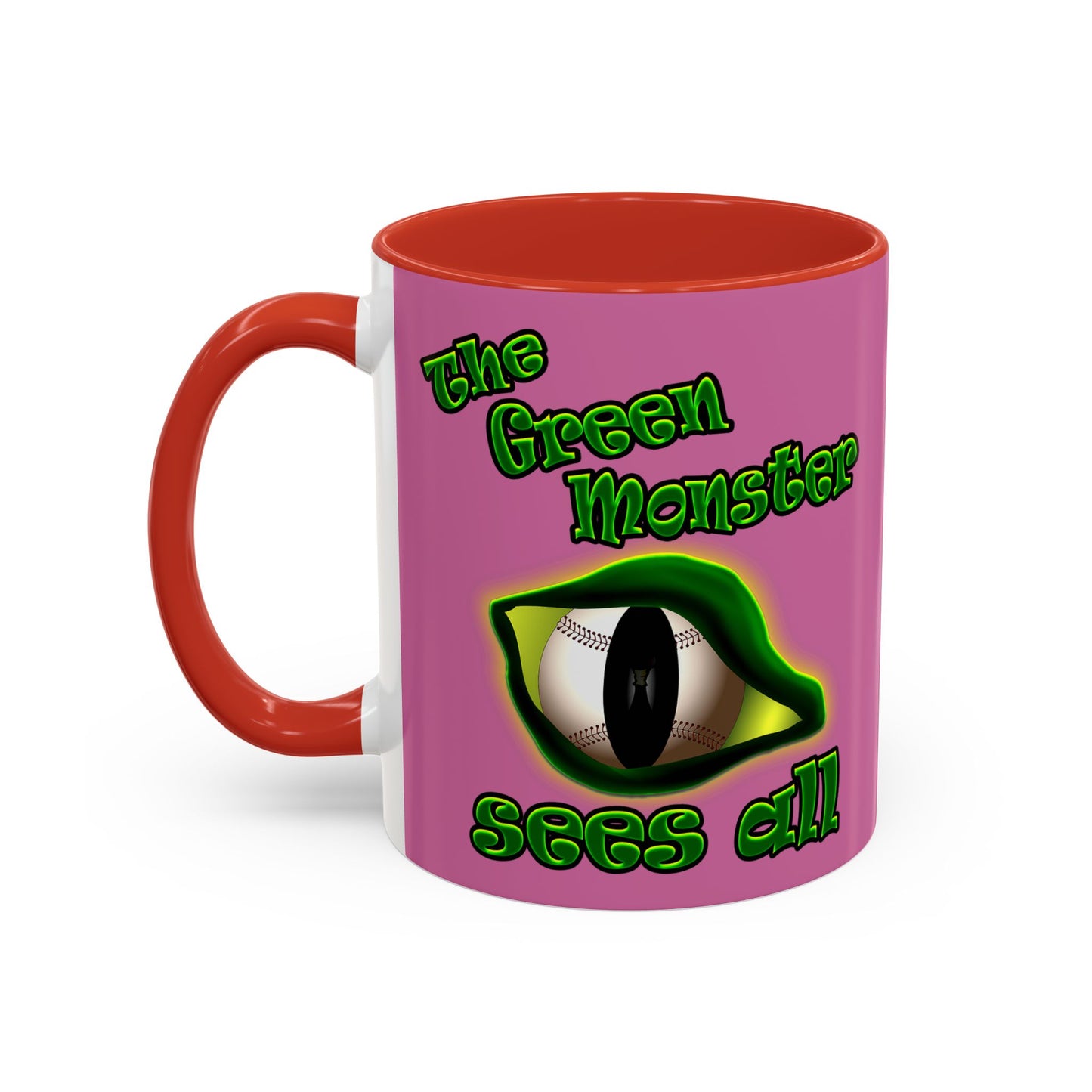 green monster - Accent Mug (light pink)