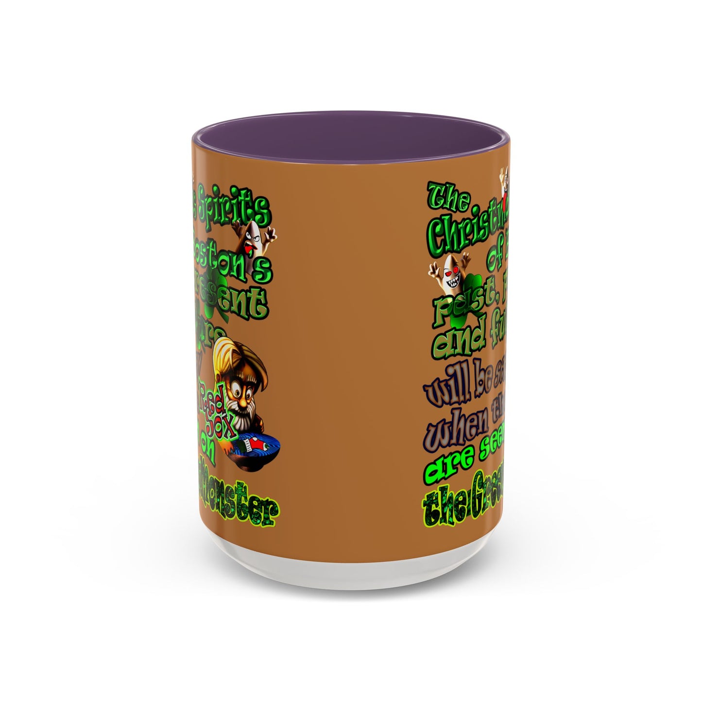 christmas spirits of boston - Accent Mug (light brown)